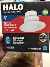 Halo Rl4099s1e 4 In. White Led Recessed Ceiling Light Color Selectable W Baffle