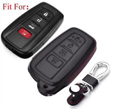 Fit Toyota Camry Corolla Rav4 Button Smart Remote Key Fob Bag Leather Cover Case