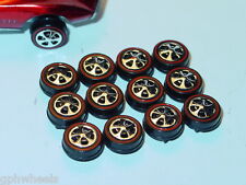 Hot Wheels Redline Red Line Hk Wheel Tire Lot Of 12 Small Bearing Style -new