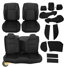 Front Rear Set Leather Seat Covers 18pcs For Dodge Charger Challenger 2015-2021