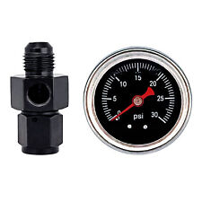 Liquid 0-30psi Fuel Pressure Gauge Regulator Gauge 18 Npt W 6an Adapter