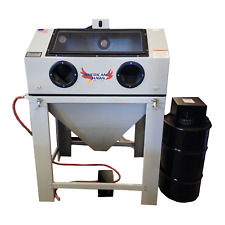38x 60 Abrasive Sandblasting Cabinet With Dust Collector Clamshell Cabinet