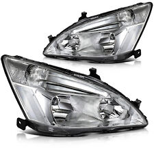For Honda Accord 2003-2007 Headlights Assembly Pair Clear Lens Front Headlamps