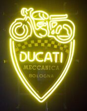 New Ducati Meccanica Bologna Neon Light Sign 24x20 Lamp Poster Real Glass