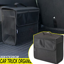 Car Foldable Boot Organizer Rear Trunk Storage Bag Felt Box Extra Net Pockets Us