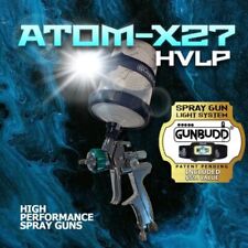 Hvlp Atom X27 Auto Paint Spray Gun Gravity Feed Car With Free Gunbudd Ulra Light
