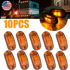 10pcs Set Marker Lights 2.5 Led Truck Trailer Oval Clearance Side Light Amber S