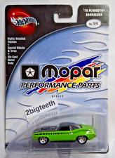 Mopar Performance Parts Real Riders Hot Wheels 70 Plymouth Barracuda Cuda Green