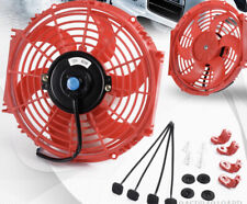 Red 10 Universal Slim Pull Push Electric Radiator Engine Cooling Fan