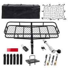 60x24x6 Hitched Mounted Cargo Carrier Luggage Basket For Suv Truck Trailer