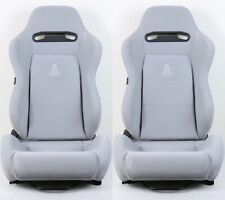 1 Pair Tanaka Gray Micro Cloth Racing Seats Reclinable Sliders Fits Toyota B