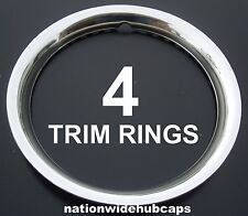 Set Of 4 15 Stainless Steel Wheel Trim Rings Beauty Rims Glamour Ring Rim Bands