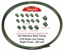Stainless Steel Brake Line Tubing Kit 316 Od Coil Roll Sae Tube Fitting 17 Pcs