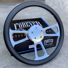 16 Inch Billet Semi Truck Steering Wheel With Black Vinyl Grip - 5 Hole