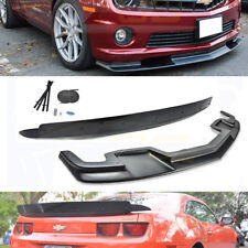 Fit 10-13 Chevy Camaro Ss Abs Plastic Tl1 Style Front Bumper Lip Rear Spoiler