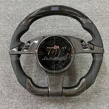 Carbon Fiber Flat Steering Wheel Led For Porsche Cayenne Panamera 911 997 991