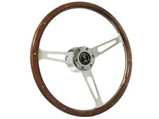 1965-67 Ford Mustang 6-bolt Walnut Wood Shelby Steering Wheel Kit Tiffany Snake