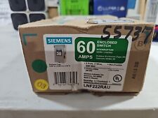 Siemens Outdoor Safety Switch 60 Amp 2-pole 2-wire 240 Vac Non-fusible Nema 3r