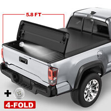 4-fold 5.8 Truck Bed Soft Tonneau Cover For Chevy Silverado Gmc Sierra 1500