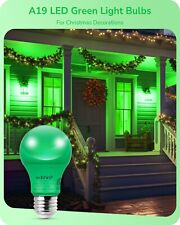 Edishine 4-pack Green Light Bulb A19 Led Light Bulb Decorative Led Green Bulb