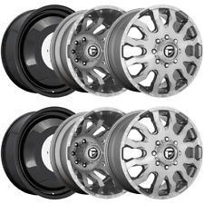 Set Of 6 20 Inch Fuel D693 Blitz Dually 8x6.5 Platinum Wheels Rims