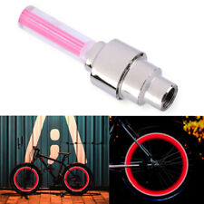2pcs Pink Led Valve Stem Cap Light Car Bike Motorcycle Wheel Tire Flash Lamps