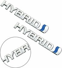 2x Hybrid Emblem Rear Trunk Lid Symbol Logo Badge Car Side Fender Sticker Decal
