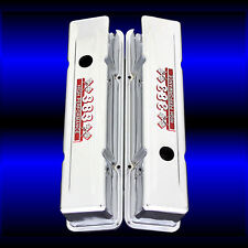Chrome Sbc Tall Valve Covers For Small Block Chevy 383 Stroker Engine 383 Emblem