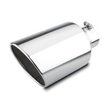 Inlet 4 Outlet 7 15 Long Stainless Steel Rolled Edge Exhaust Tip Diesel