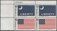 Plate Block - Scott 1345-46 - 6 Cent - Ft. Moultrie Mchenry Flags -1968 - Mnh