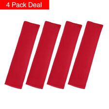 4pcs Universal Red Seat Belt Cover Shoulder Pad Strap Protector For Car Truck