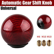 Universal Carbon Fiber Alloy Red Ball Car Mt Manual Gear Shift Knob Shifter