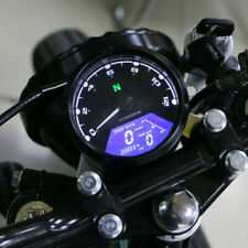 12000rpm Lcd Digital Universal Odometer Speedometer Tachometer Gauge Cafe Racer