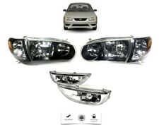 For Toyota Corolla 2000 2002 Headlights Set Black Housing With Fog Lights Set