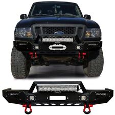 Vijay For 1993-1997 Ford Ranger Steel Front Bumper Wwinch Plate And Led Lights