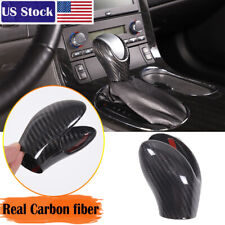 Real Carbon Fiber Car Gear Shift Knob Cover Head Trim For Corvette C6 2005-13 Us