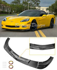 Front Lip Splitter Fits 05-13 Corvette C6 Base Carbon Fiber Zr1 Extended Style