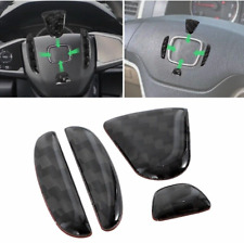 Carbon Fiber Steering Wheel Center Logo Insert Trim For Honda Civic Crv Accord