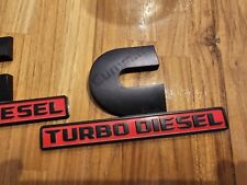 2pcs Black Dodge Ram 2500 3500 Cummins Turbo Diesel Emblems Badges