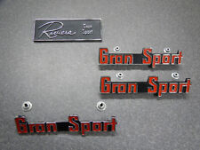 1965 Buick Riviera Gran Sport Fender Trunk Glove Box Emblem Set 65 Gs Large