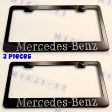 X2 3d Mercedes Benz Emblem Stainless Steel License Plate Frame Holder Tag