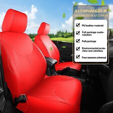 Fit 13-17 Jeep Wrangler Jk 4-door Car Seat Covers Pu Leather Car Seat Protectors