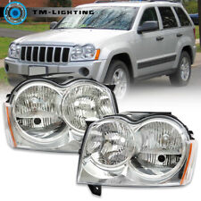Leftright Side Headlights Headlamps Assembly For 2005-2007 Jeep Grand Cherokee