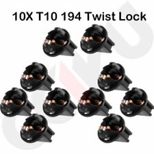 10 T10 Black 194 Led Bulb Instrument Panel Cluster Dash Light Twist Lock Socket