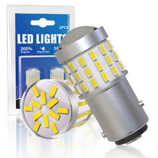 2 1157 2057 White Led Stop Turn Signal Brake Tail Light Bulb Bay15d 6000k Lamps