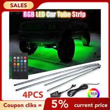 4pcs 8 Color Led Strip Under Car Tube Underglow Underbody System Neon Lights Kit