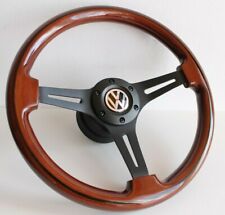 Steering Wheel Fits For Vw Golf Jetta Mk1 Mk2 Scirocco Wood Wooden 80-88