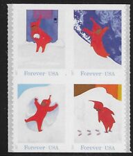 Us Scott 5243-46 Double Sided Block Of 4 2017 Snowy Day Vf Mnh