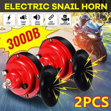 2x 12v 300db Super Loud Train Horn Waterproof Motorcycle Car Truck Suv Boat Red