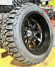 22x12 Fuel Maverick Black Wheels 35 Mt Tires Package 8x170 Ford Super Duty F250